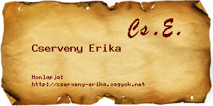 Cserveny Erika névjegykártya