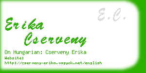 erika cserveny business card